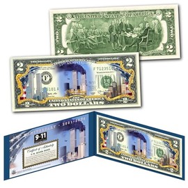 World Trade Center 9/11 WTC 23rd Anniversary Art United States Two-Dollar Collectible Bill