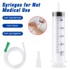 250 ml Syringe with Hose, Plastic Syringe with Cap, Large