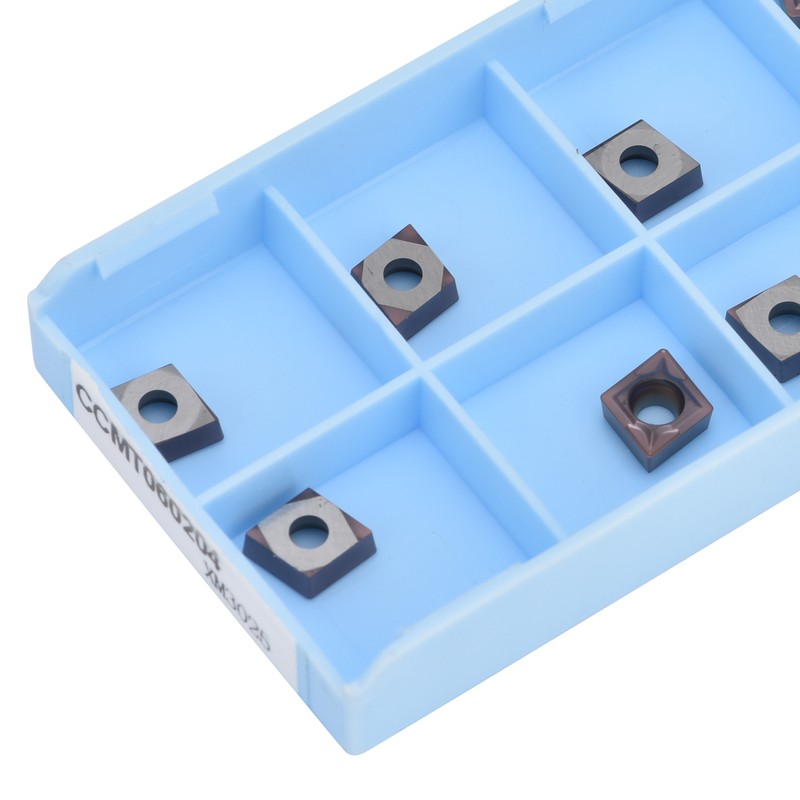 10Pcs Carbide Turning Blade Titanium Alloy High Temperature Resistance Rhombus