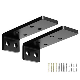 AUTOHJ Floating Shelf Brackets 6 inch 4 Packs L Bracket for Shelves DIY Wall Mounted Hidden Shelf Bracket Minimalistic Small Shelf Support Brackets for Wall Shelf Bookshelf Space Saving