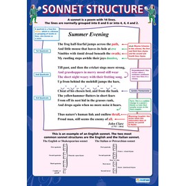 Sonnet Structure | English Literature Posters | Laminated Gloss Paper measuring 850mm x 594mm (A1) | English Lit Classroom Posters | Education Charts by Daydream Education