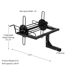 GarveeTech Wire Unroller with Bolts, Receiver Hitch Compatible and for Fencing,Wire Spreader with 2" Receiver