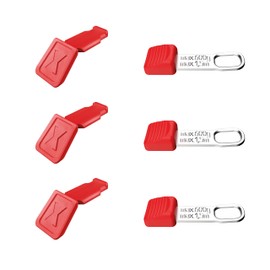 KNIPEX TetheredTool Clips + ColorCode Clips, Red, 3 of Each 00 63 06 TCR