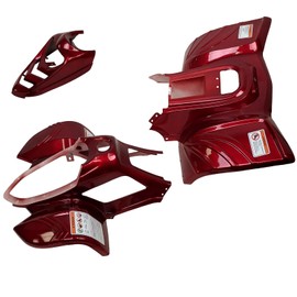 RedCap 2-Piece ATV Body Plastic Fender Front Rear Kit for Taotao ATA110B ATA110B1 Boulder B1 Eagle 110 Coolsports Peace SunL MotoTec Mudcat Kids 110cc ATV Quads (Red)