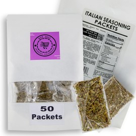 50 Count Italian Seasoning Packets To Grab N Go 1.5g Each - Despensa Colombiana - Ideal Individual Serving Italian Seasoning Packets Herbs Blend for Flavoring Dishes and Enhancing Culinary Creations
