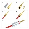 Cleqee 8pcs 24K Gold Plated Banana Plug Screw-in Solderless Terminal