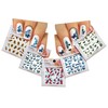 Water Nail Tattoo Stickers - Flowers, Dolphins, Butterflies, Peacock Feather