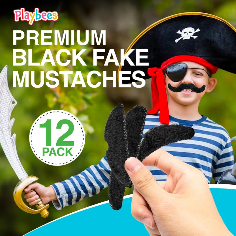 Playbees Fake Mustaches 12PK