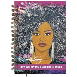 2025 African American Weekly Planner, Shades of Color: I Am Everything, Highlighting Black Culture through Beautiful Art, 5.375 x 8.375 inches