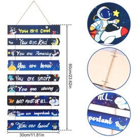 Eummy Inspirational Phrase Wall Art Themed Bedroom Decor Wooden Motivational Plaque Wall Hanging Sign with Inspirational Quotes for Nursery Bedroom Dorm Classroom Decoration 30 x 60cm(A)