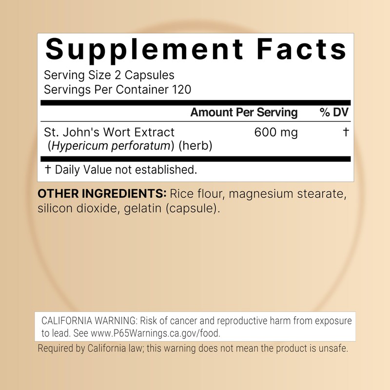 NatureBell St. John’s Wort Extract, 240 Capsules – 600 mg