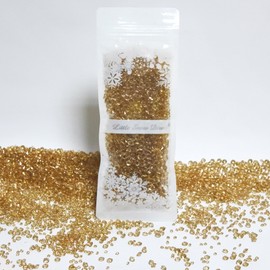 Little Snow Direct 5500 Mixing Wedding Party Decoration Scatter Crystals Table Diamonds Acrylic Confetti - 2 Mixed Sizes (Old Gold)