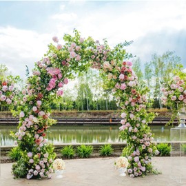 Yardwe European Style White Flower Pot Urn Planter for Wedding Decoration, Tabletop Vase, Home and Party Ornament, 7.08X5.31X4.72 Inch