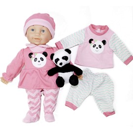 Uneeda Baby First Born Doll & Plush Panda Bear Doll Set