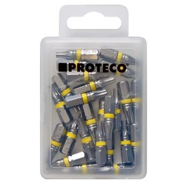 Proteco-Werkzeug 25-Piece Professional Bit Bit Set TX10 Torx 10 C6 3 x 25 mm