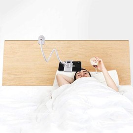 Gooseneck Phone Holder Tablet Stand for Bed,Works with Phones & Tablets up to 8” Phone Holder & Tablet Mount, Adjustable Flexible Arm Tablets Mount Clamp on Table More 4.7 to 10.5" Phones and Tablets