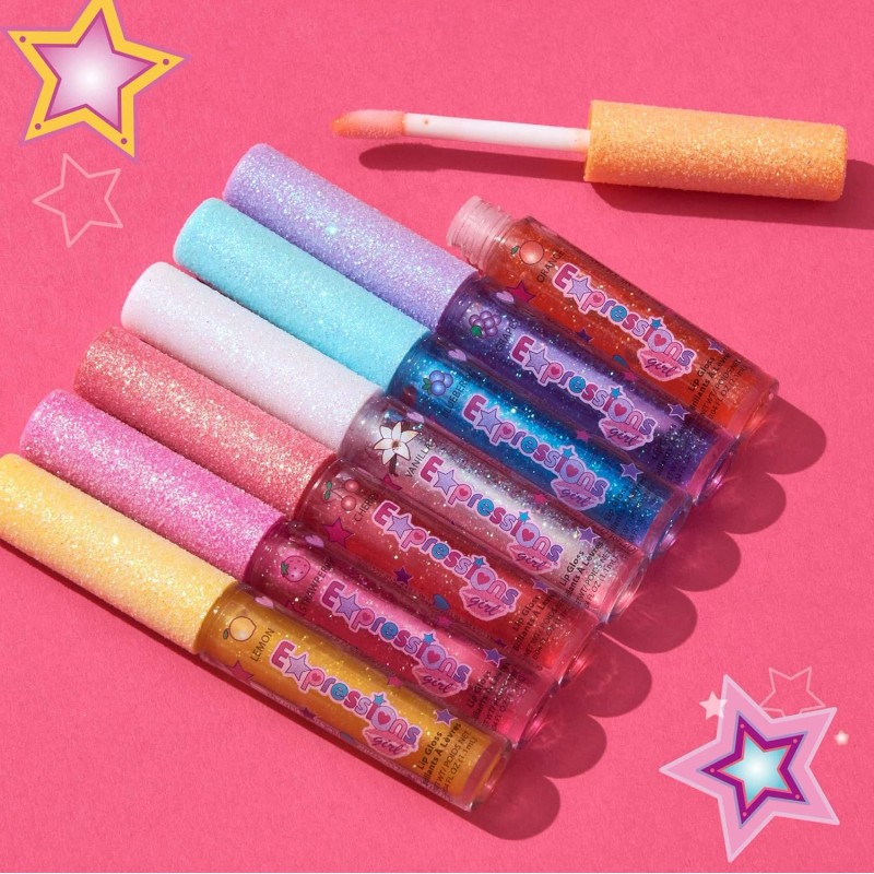 7Pc Fruity Flavored Lip Gloss Set - Lip Gloss in