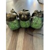 Terra Cottage 3 Green Glass Frogs Lamp Hear No Evil