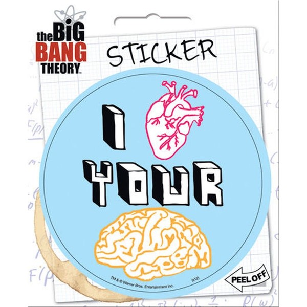 Ata-Boy Big Bang Theory I Heart Your Brain 4" Full