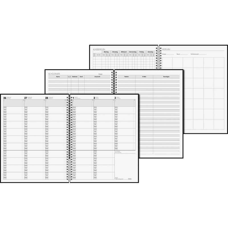 BRUNNEN Appointment & Lesson Planner '25/'26 | A4, Plastic, Blue