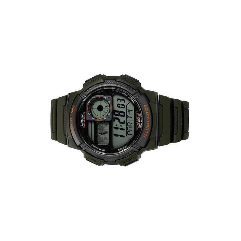 Casio Collection Men's Watch AE-1000W, Green - Casio Collection