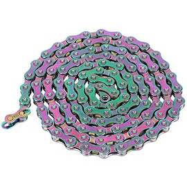 ZHIQIU FSC 10 Speed 116 Links Bicycle Chain, Silver,Gold (1/2x11/128-Inch) Compatible with 9 Speed (Hyun Color)