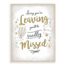 Piccadilly Greetings Modern Leaving Card Leaving - 8 x 6 inches