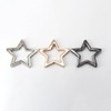 3Pcs Silver Star Shaped Stainless Steel Keychain Clip Carabiner Snap