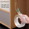 1 Roll Clear Window Sealing Tape, No Glue Window Insulating
