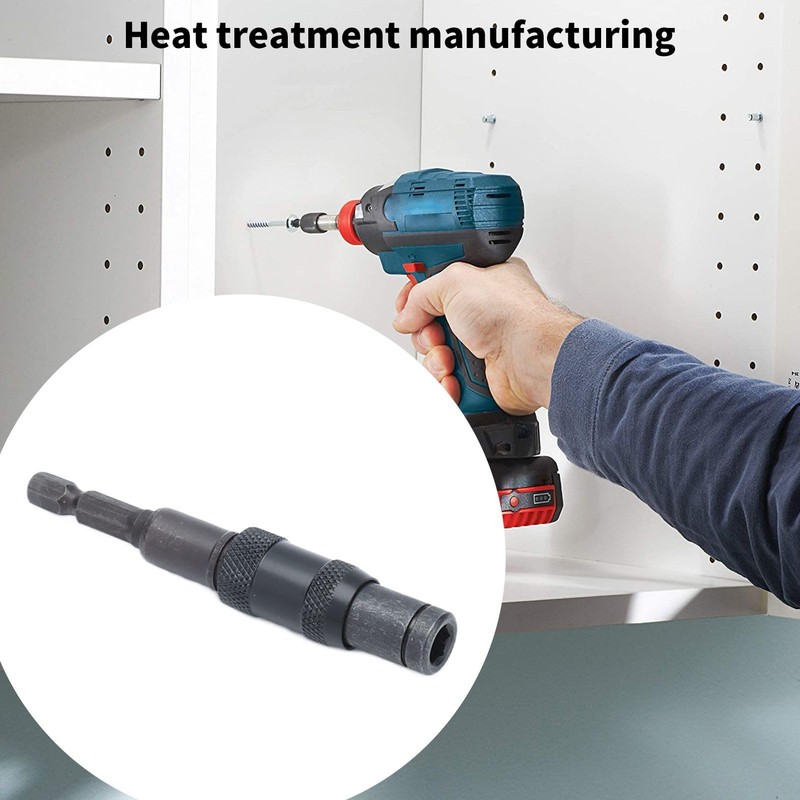 Self Locking Bit Extension Rod, Metal Material Impact Tough Quick