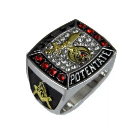 Unbranded T92 Past Potentate Super Championship Ring Shrine Temple Shriner - 11