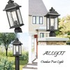 ALLGOT Outdoor Post Lantern, Exterior Post Lamp Light, Anti-Rust Black