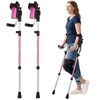 Dyna-Living Forearm Crutches for Adults - 3 Adjustable Angles Folding