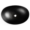 Monarch Abode 19-Inch Hand Hammered Matte Black Aluminum Harbor Vessel