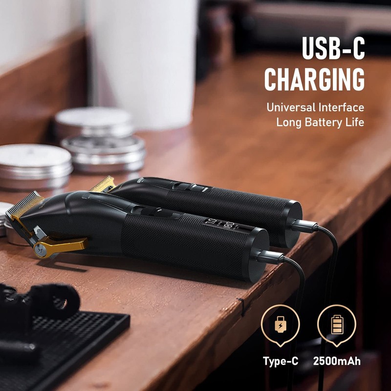 SUPRENT PRO Professional Hair Clippers for Men- USB-C Rechargeable Barber