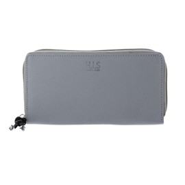 H.I.S Zip Around Wallet Grey, gray