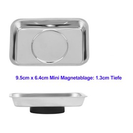 VASTOOLS Magnetische Werkzeugablage 4-tlg,Satz 95x65mm,Edelstahl Magnetschalen, Halten von Schrauben, Bohrer und Nägel, Hochleistungsmagnet, Verdicktes Magnetische schale