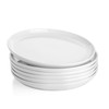 Sweese Porcelain White Dinner Plates Set of 6, 10 Inch