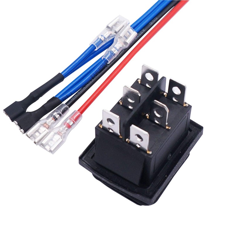weideer Reverse Polarity Switch Waterproof 12V RV Jack Switch ON/Off/ON