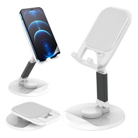 LUMOKU Soporte para Celular, Base para Celular Ajustable y Giratorio, Soporte Plegable Antideslizante para Celular, Compatible con Celulares y Tabletas de 4-10 Pulgadas