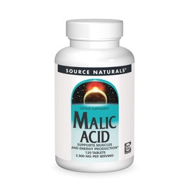 Source Naturals Malic Acid, Supports Muscles and Energy Production*, 2,500 mg - 120 Tablets