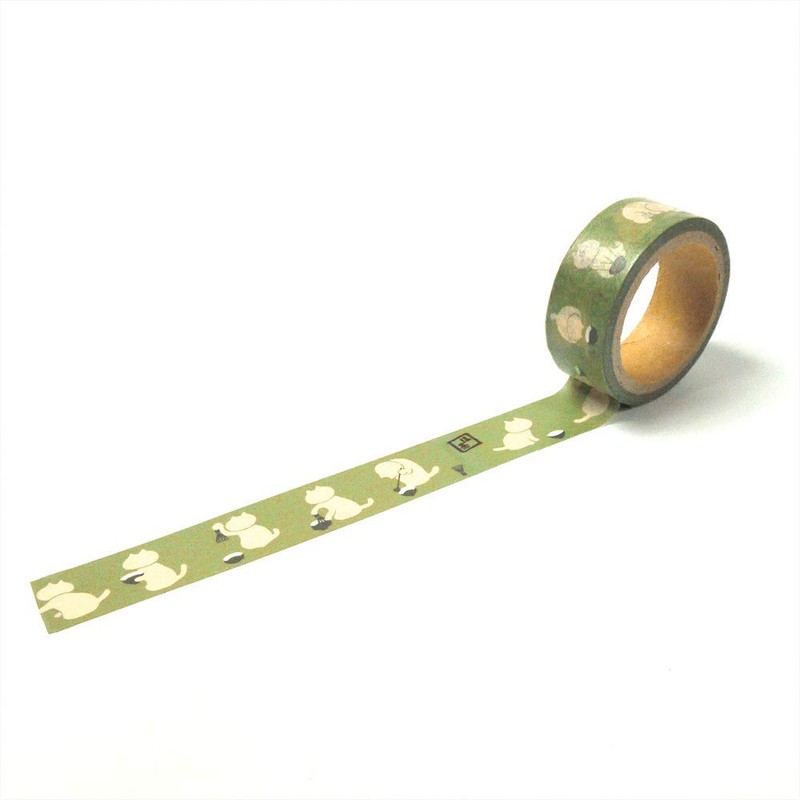 Hamamonyo Masking Tape, Matcha Cat