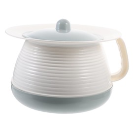 COLLBATH 1pc Bedpan with Lid Design Thickened Urine Storage Pot for Home Use for Adults and Elderly Convenient and Easy to Clean Night Bedpan