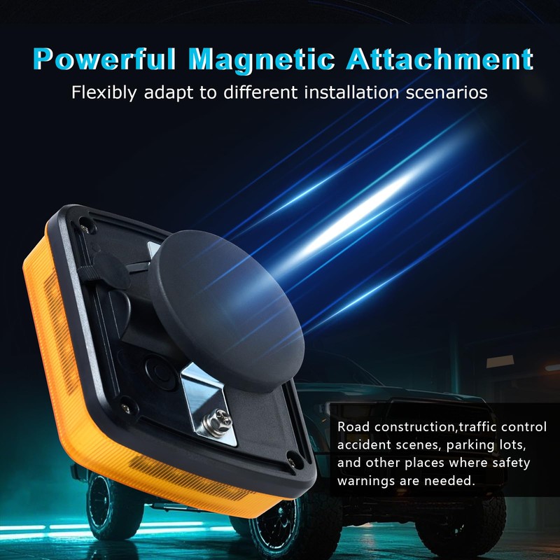 Markstor Wireless LED Road Flares for Emergency,Rechargeable Safety Flashing Lights