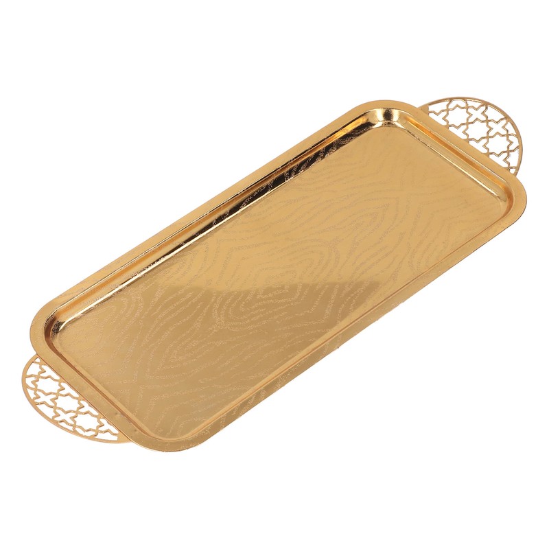 Serving Tray Gold Retro Light Luxury Oblong Water Cup Tea