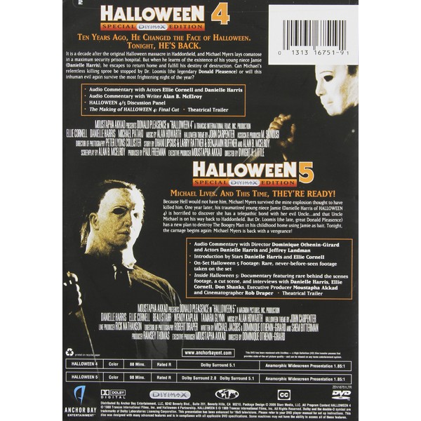 Halloween Double Feature: Halloween 4: The Return of Michael Myers / Halloween 5: The Revenge of Michael Myers by Anchor Bay Entertainment [DVD]