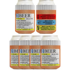 Funny Can Coolie Prescription Gag Gift Rx Pill Bottle Gift Coolie 6 Pack Can Drink Cooler Coolie Multi