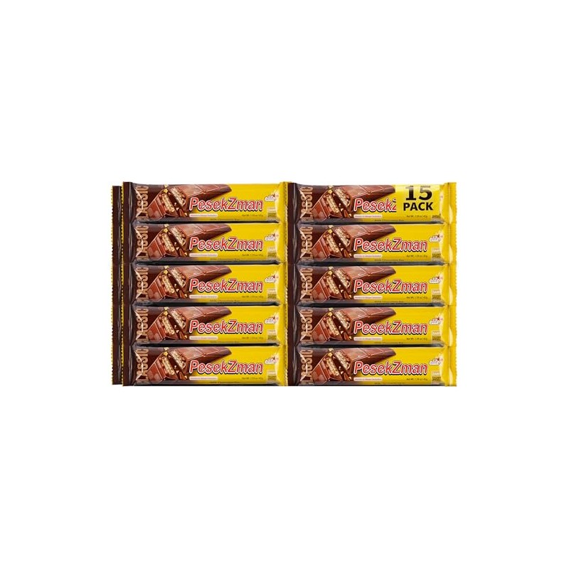Elite Classic Pesek Zman Chocolate Bars, 15 Bars | Crispy