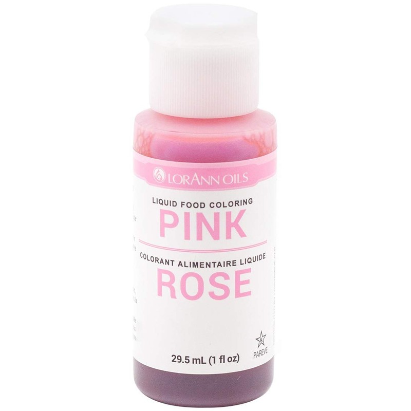 LorAnn Pink Liquid Food Color, 1 ounce squeeze bottle -