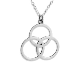 AZAGGI Sterling Silver Handcrafted Borromean Rings Pendant Necklace (20)